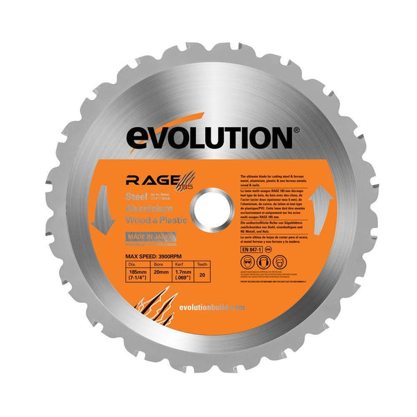 Evolution Power Tools 180BLADEAL Aluminum Cutting Saw Blade, 7-Inch x 54-Tooth - 3