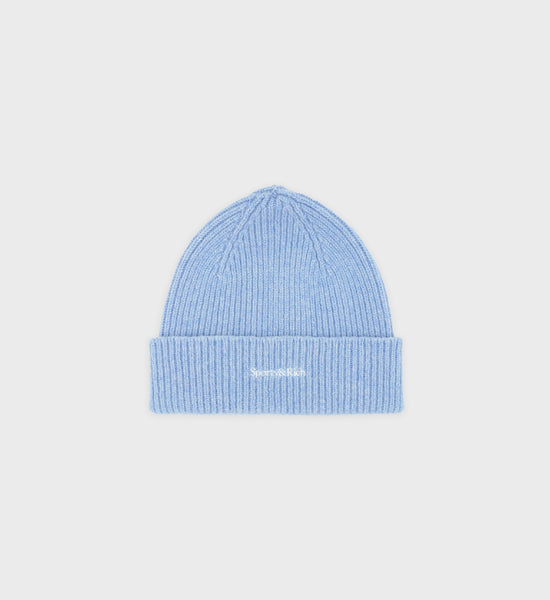 Serif Logo Beanie - Baby Blue – Sporty & Rich