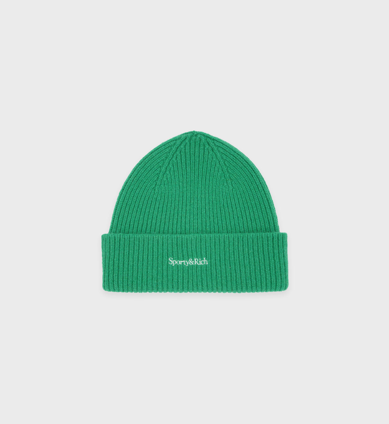 Serif Logo Beanie - Kelly – Sporty & Rich