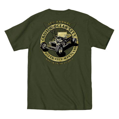 SALE - 2017 Cruisin official classic car show event t-shirt military g ...