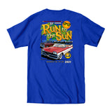 2021 Run to the Sun official car show event t-shirt royal blue Myrtle Beach, SC