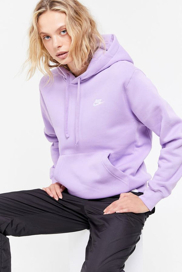 nike swoosh hoodie lilac