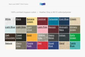 Next Level Color Chart