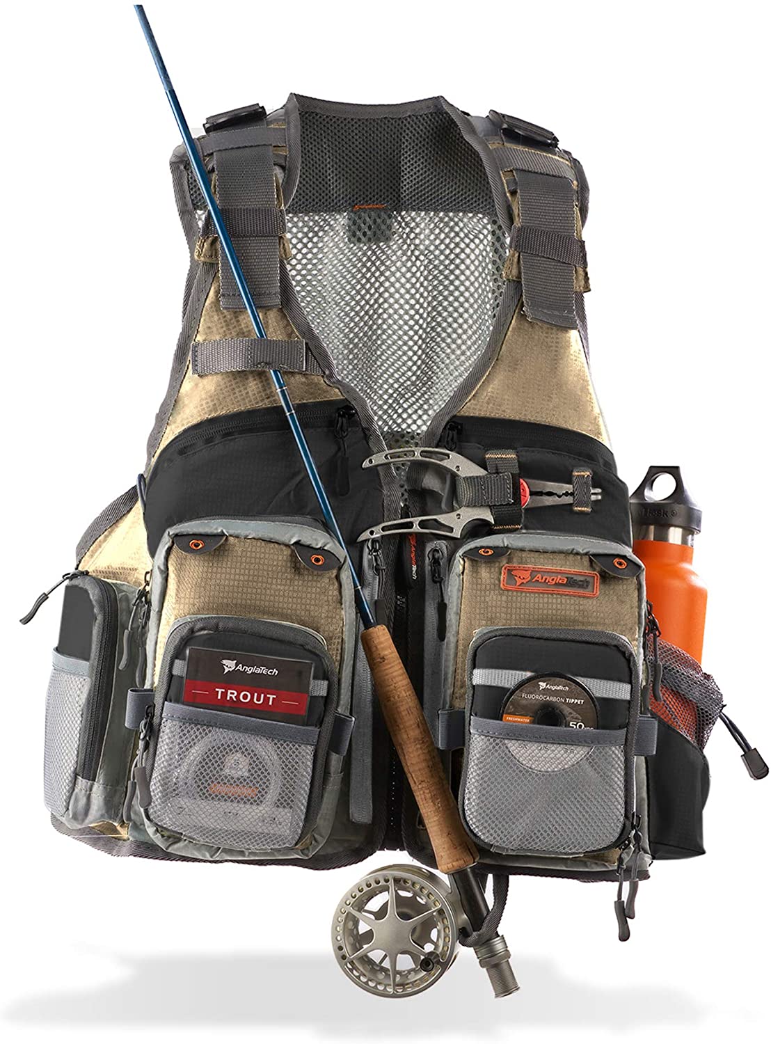 Kylebooker Premium Mesh Fishing Vest Pack With Multi-Pockets For Men A