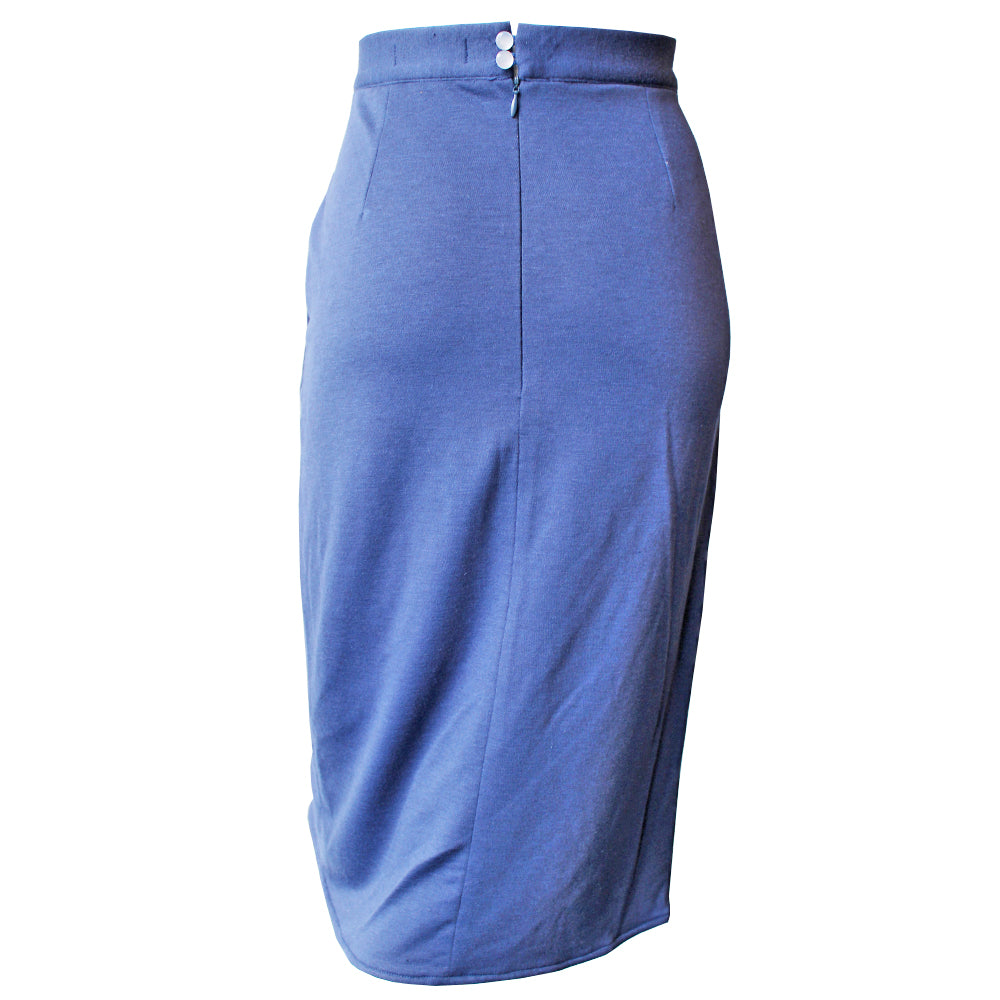 Navy Knit Tulip Skirt | NOLA Couture