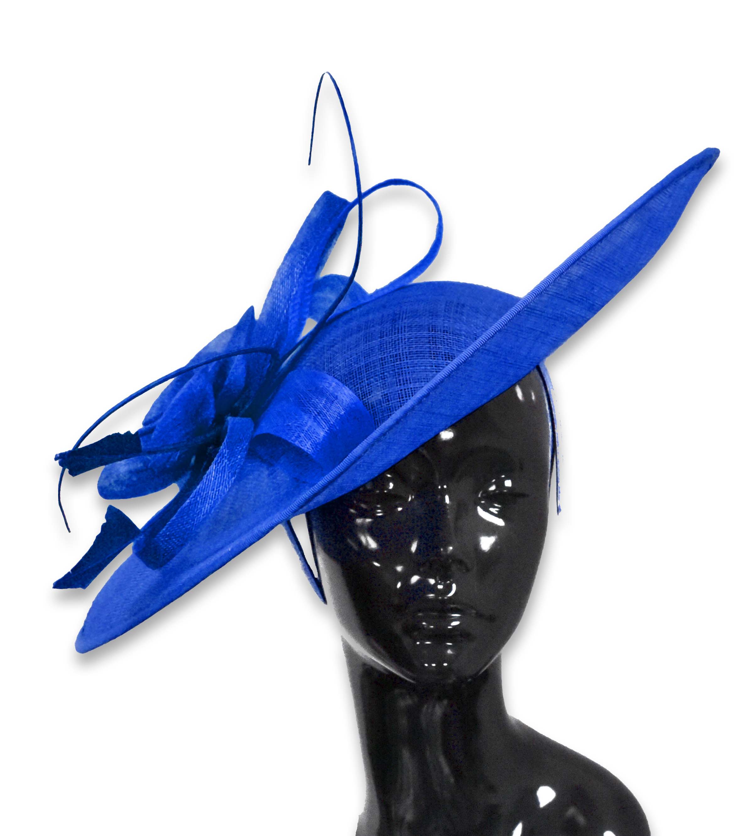 royal blue large fascinator