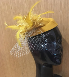 gold fascinator hat