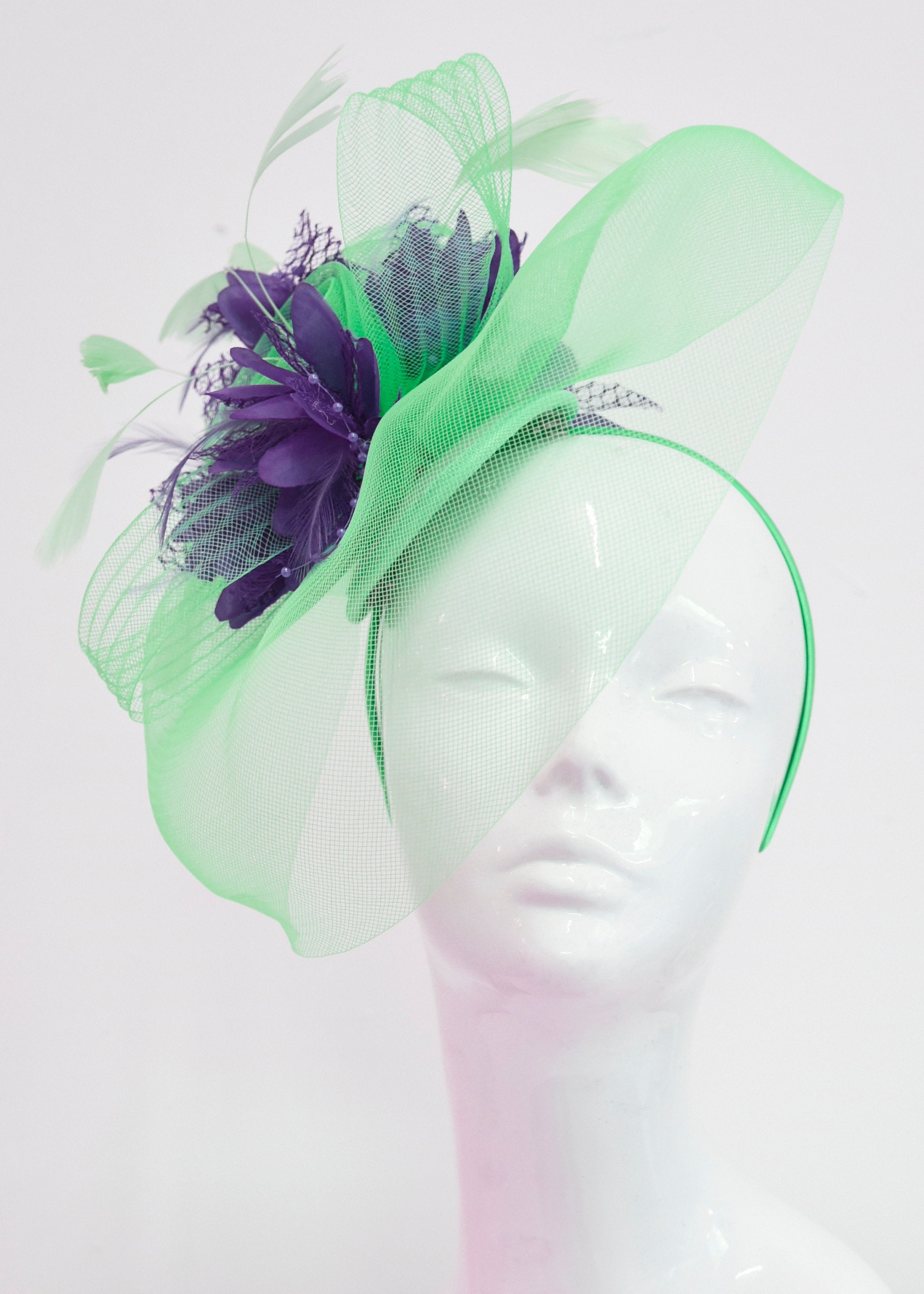 dark green wedding hat