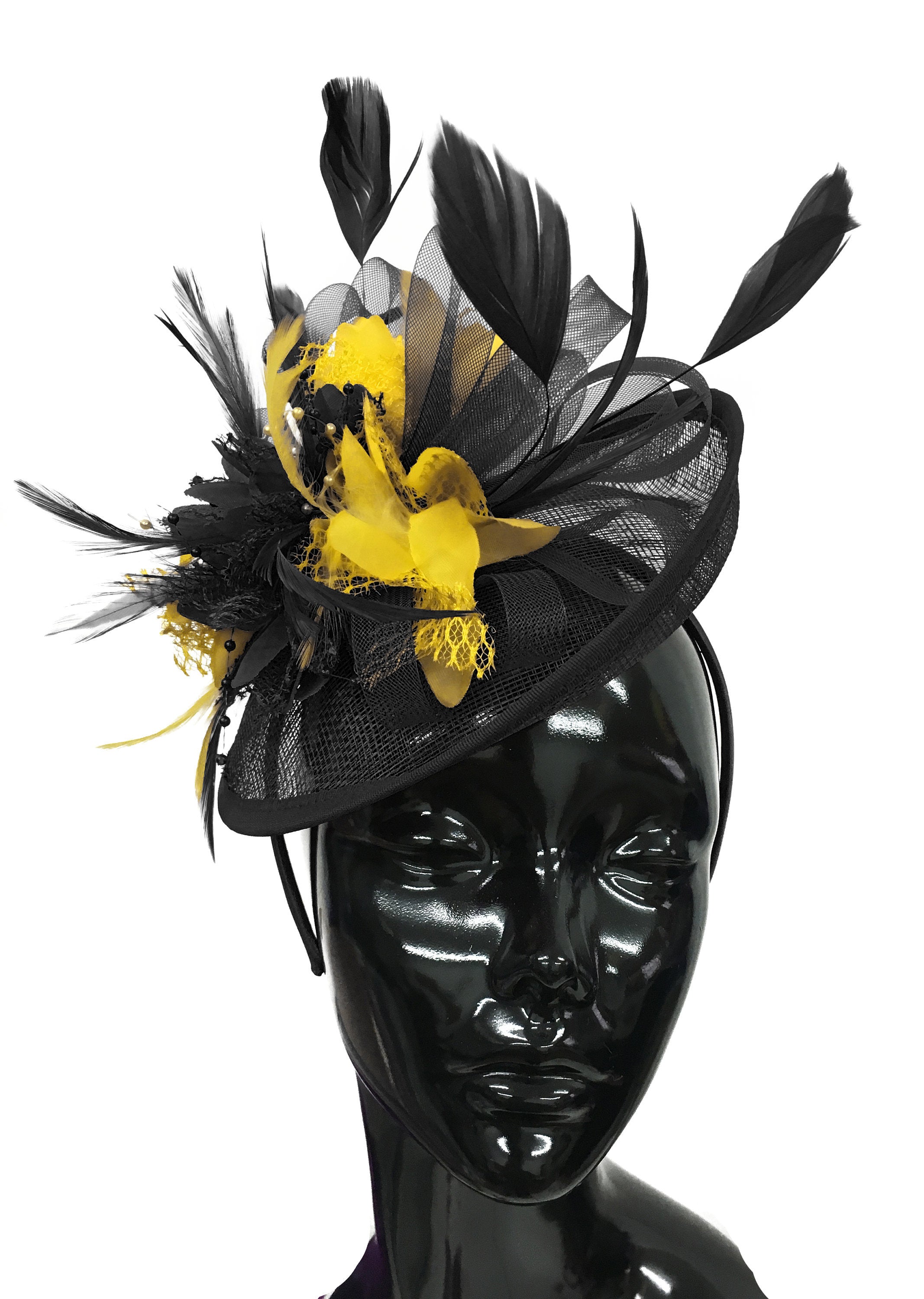 black wedding hats uk