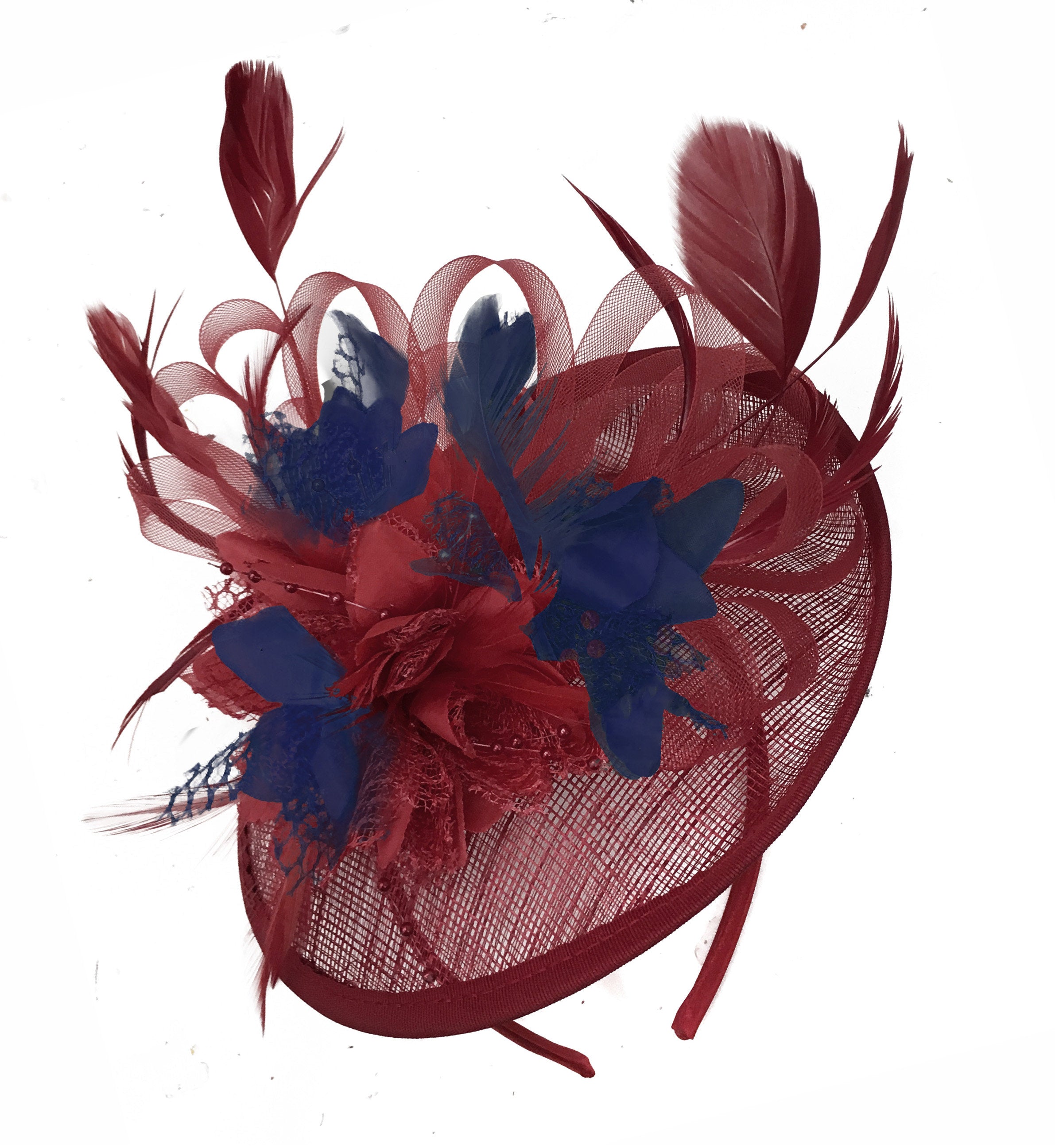 burgundy fascinators for weddings