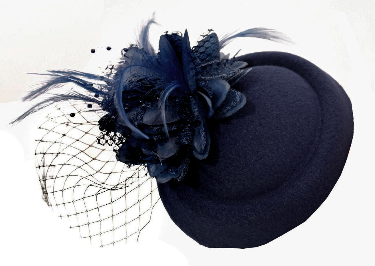 blue wedding fascinator