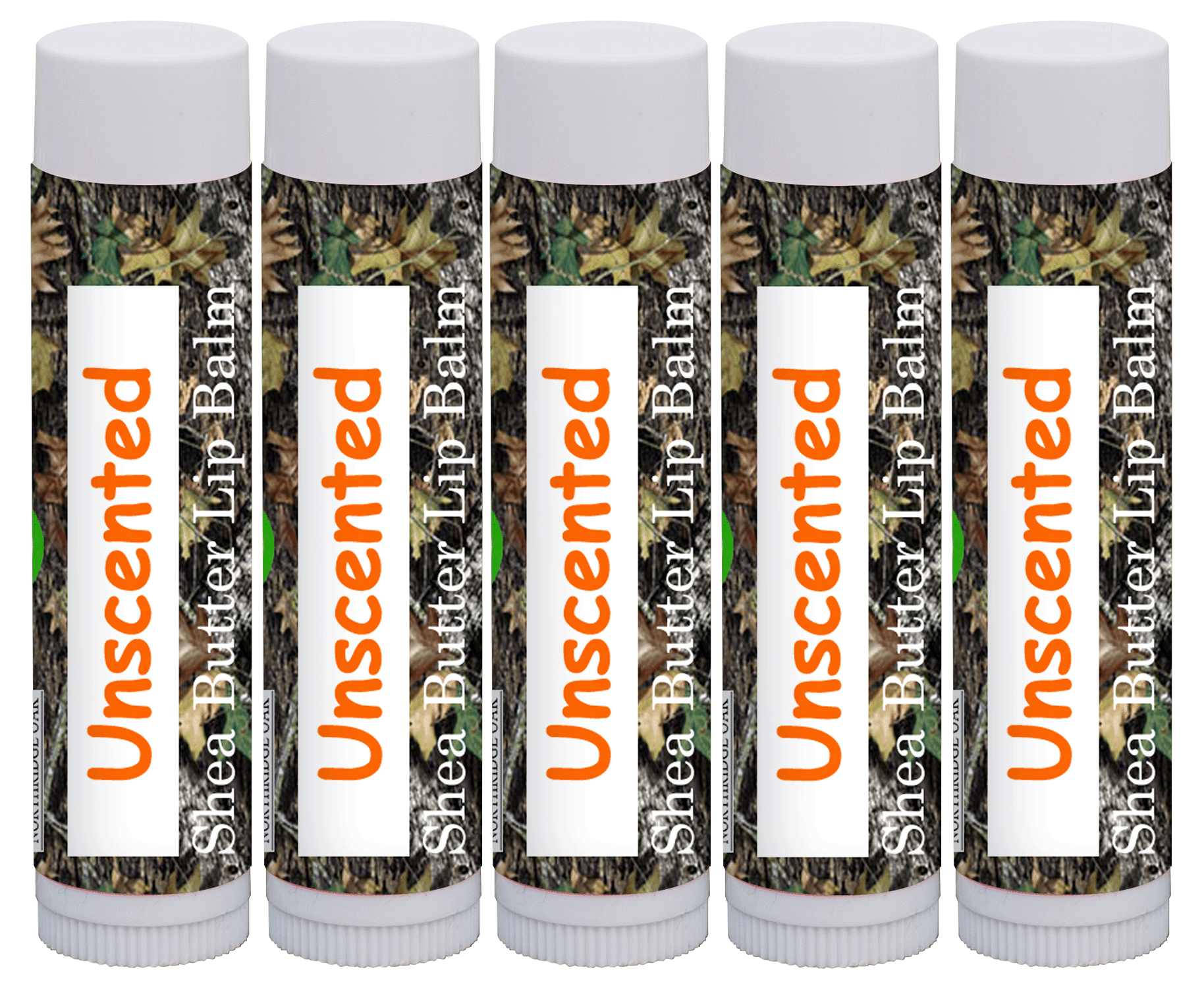 Northridge Oak - 100% All Natural Lip Balm - Unscented 5 Pack