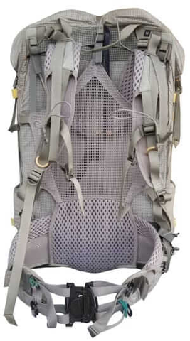 AarnFeatherlite backpack with extendable straps and hip-belt