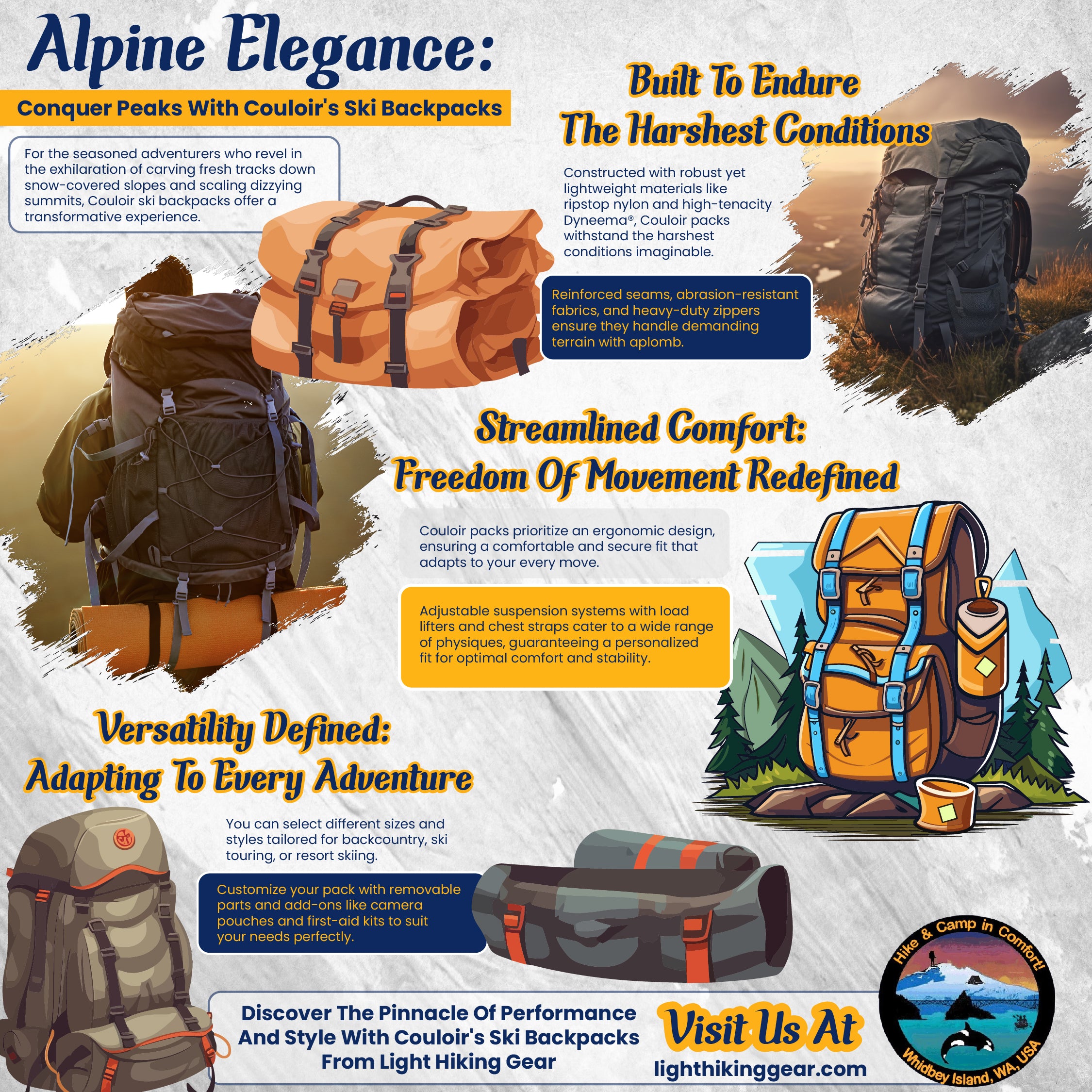 Alpine Elegance: Conquer Peaks with Couloir's Ski Backpacks