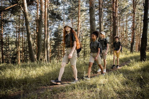 Children in a forest