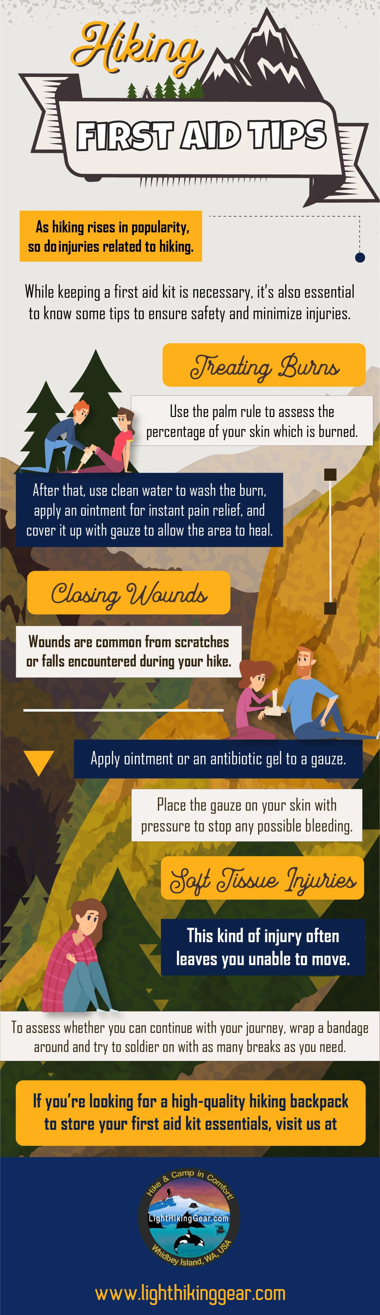 Hiking First Aid Tips | Infographic