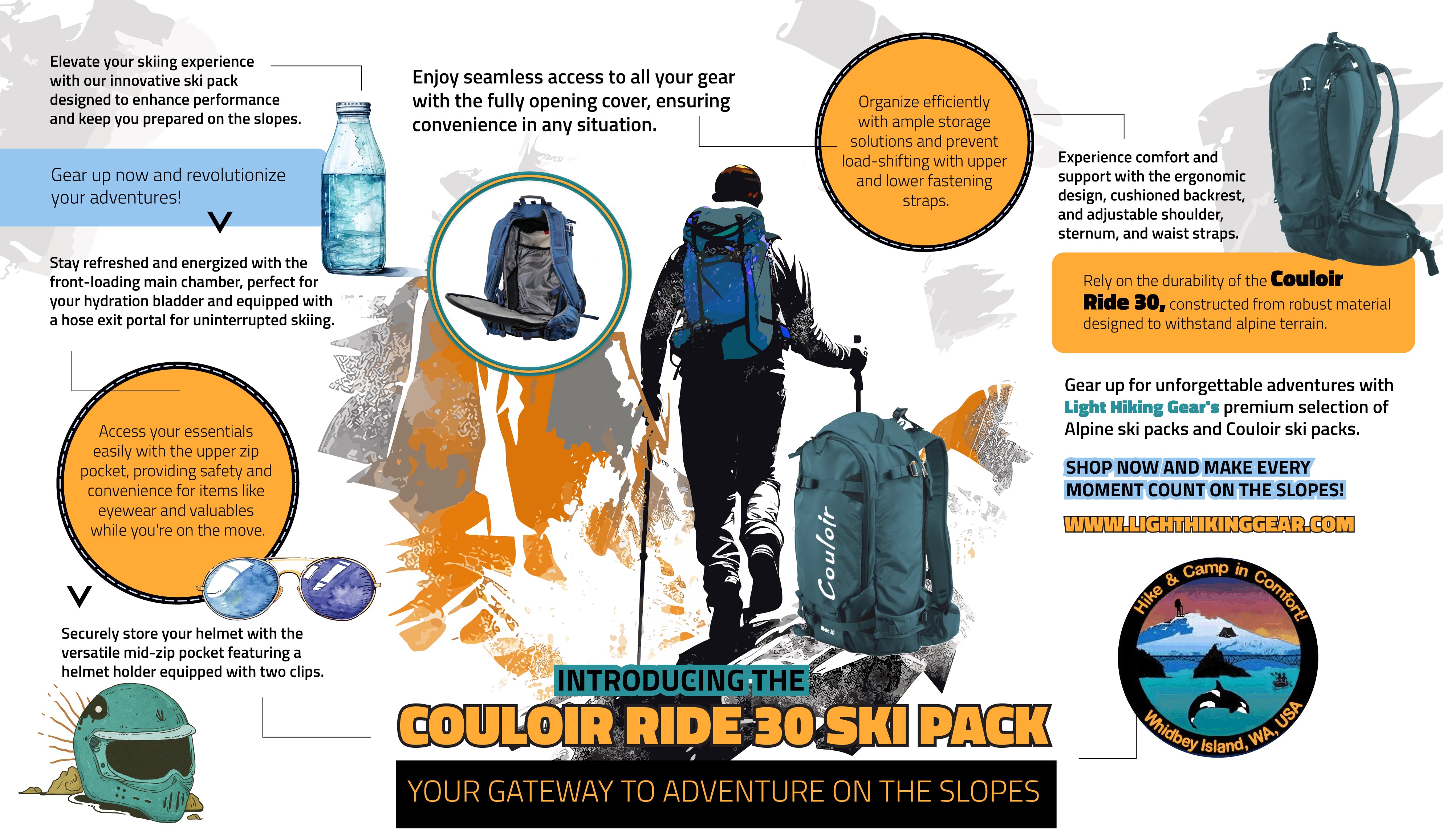 Introducing The Couloir Ride 30 Ski Pack – Your Gateway to Adventure on the Slopes