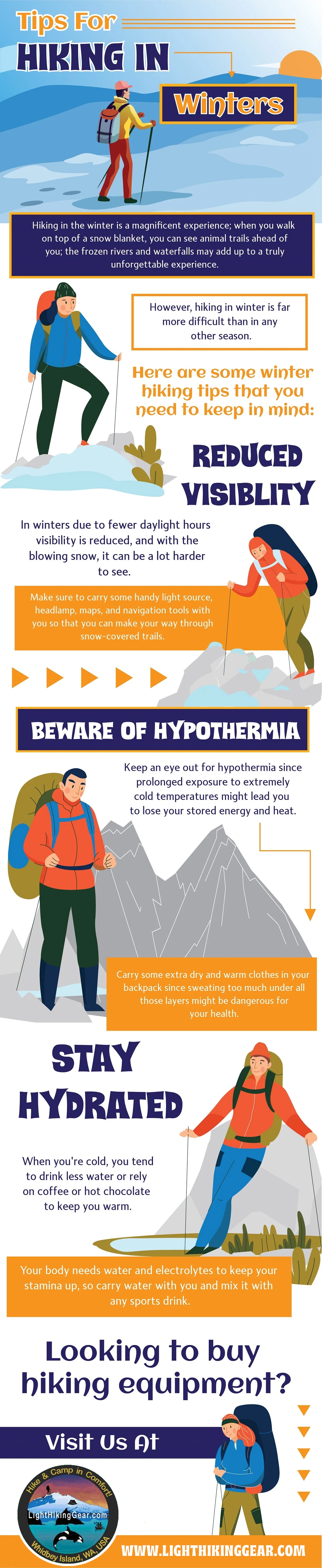 Tips For Hiking In Winter | Infographic