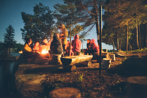 A group of friends on a camping trip