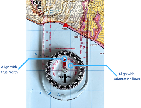 How to align compass with true north