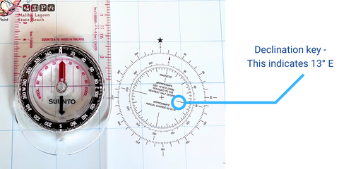 How to determine magnetic north declination