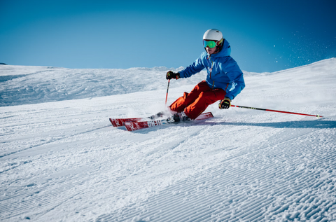 Person skiing on a hill