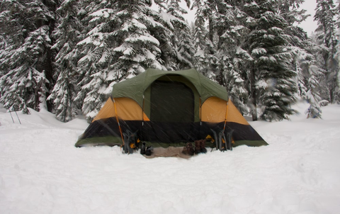 A camp in a snowy area