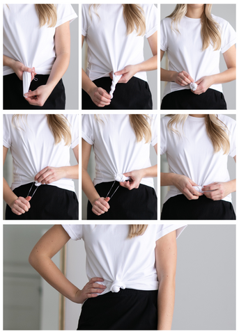 Here a trick to make an instant Crop top using rubber band or hair tie