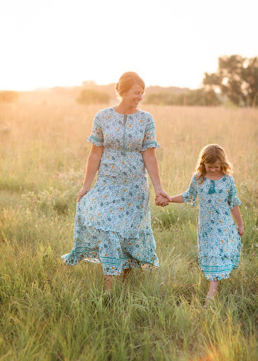 Jade Bell Sleeve Floral Maxi Dress