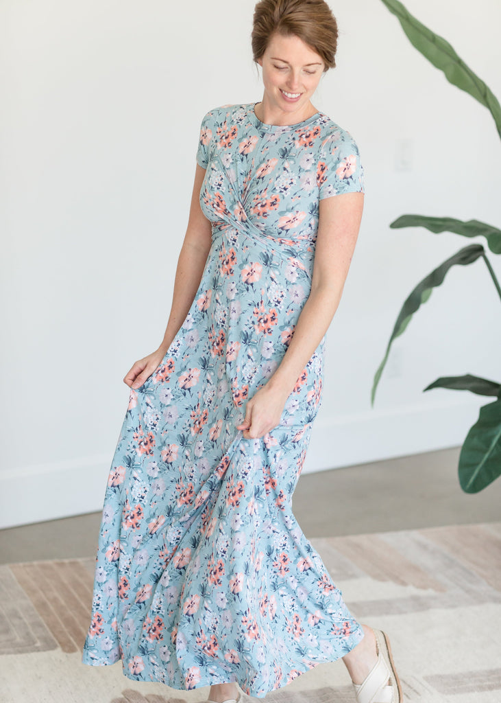 Crossover Floral Maxi Dress - FINAL SALE | Inherit Co.