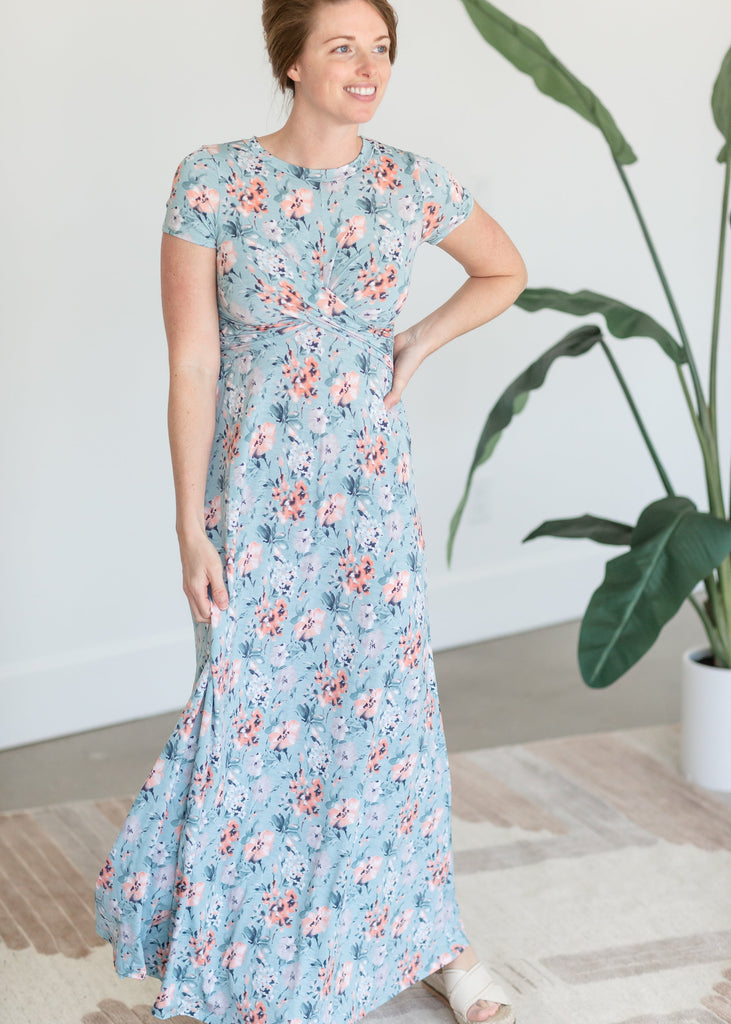 Crossover Floral Maxi Dress - FINAL SALE | Inherit Co.