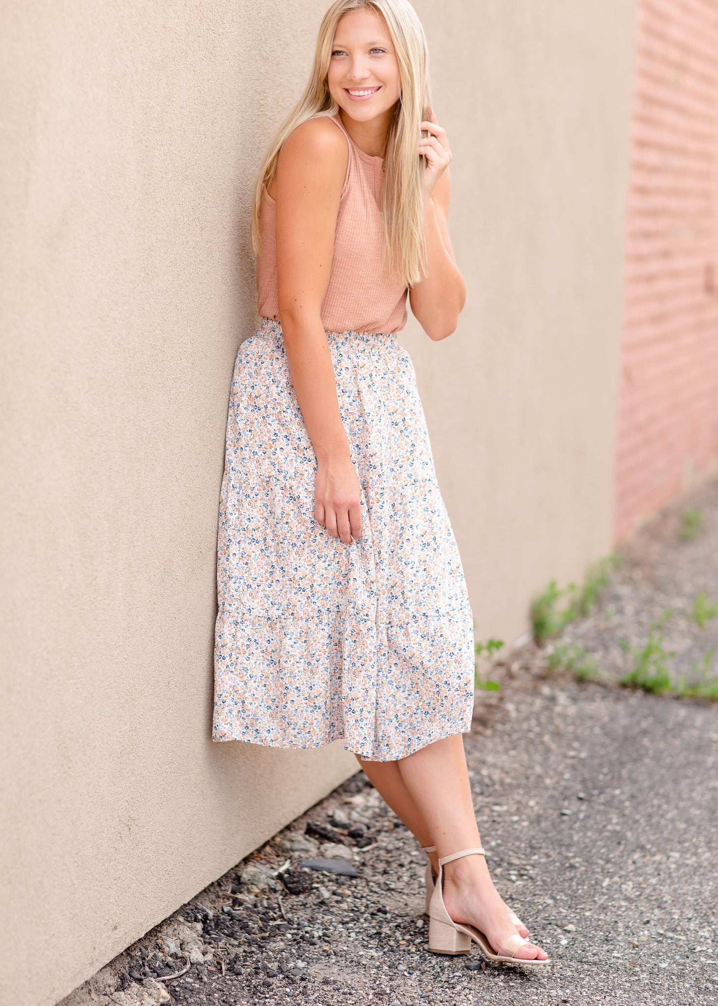 tiered skirts midi