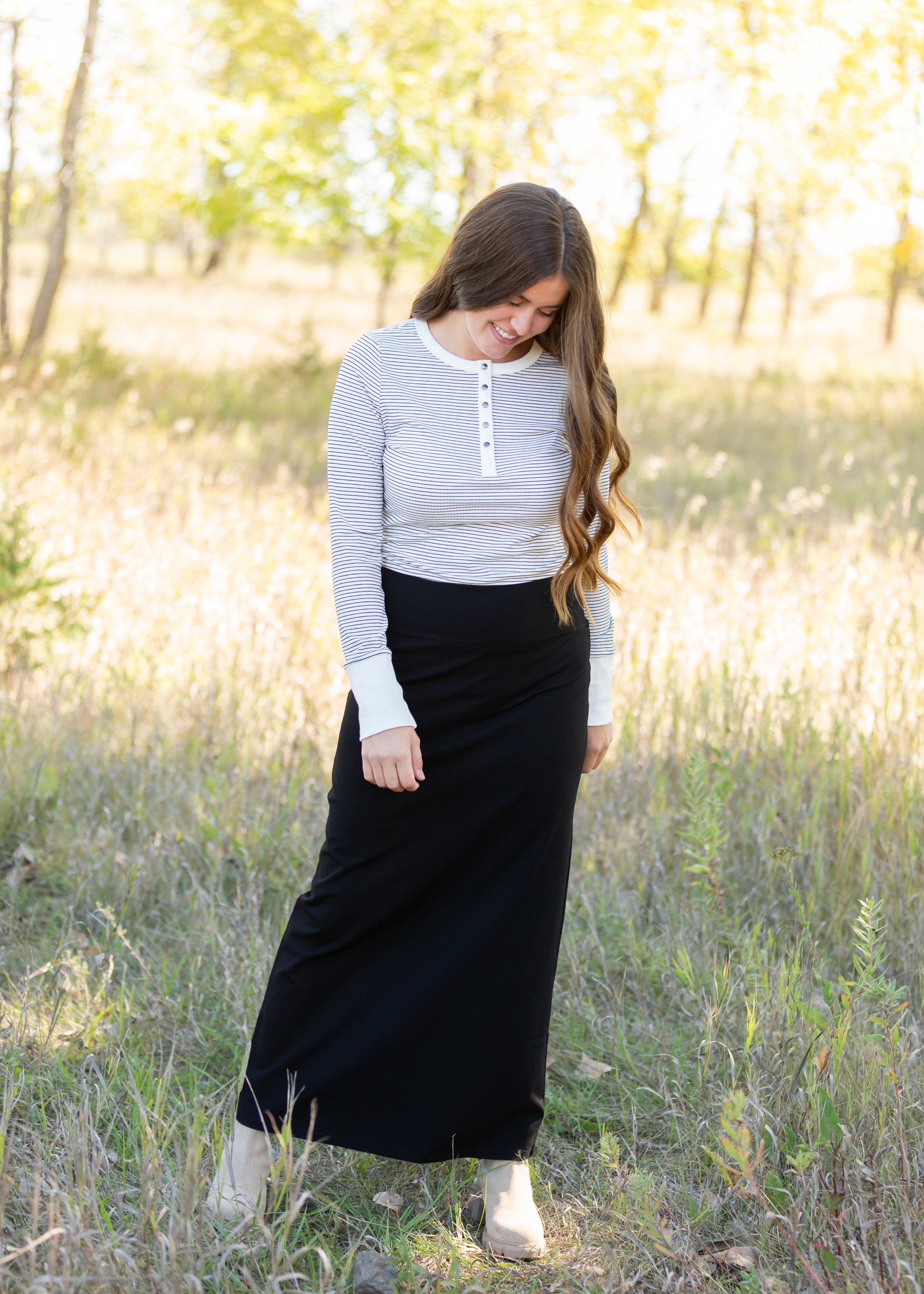 Quinn Black Maxi Skirt – Inherit Co.