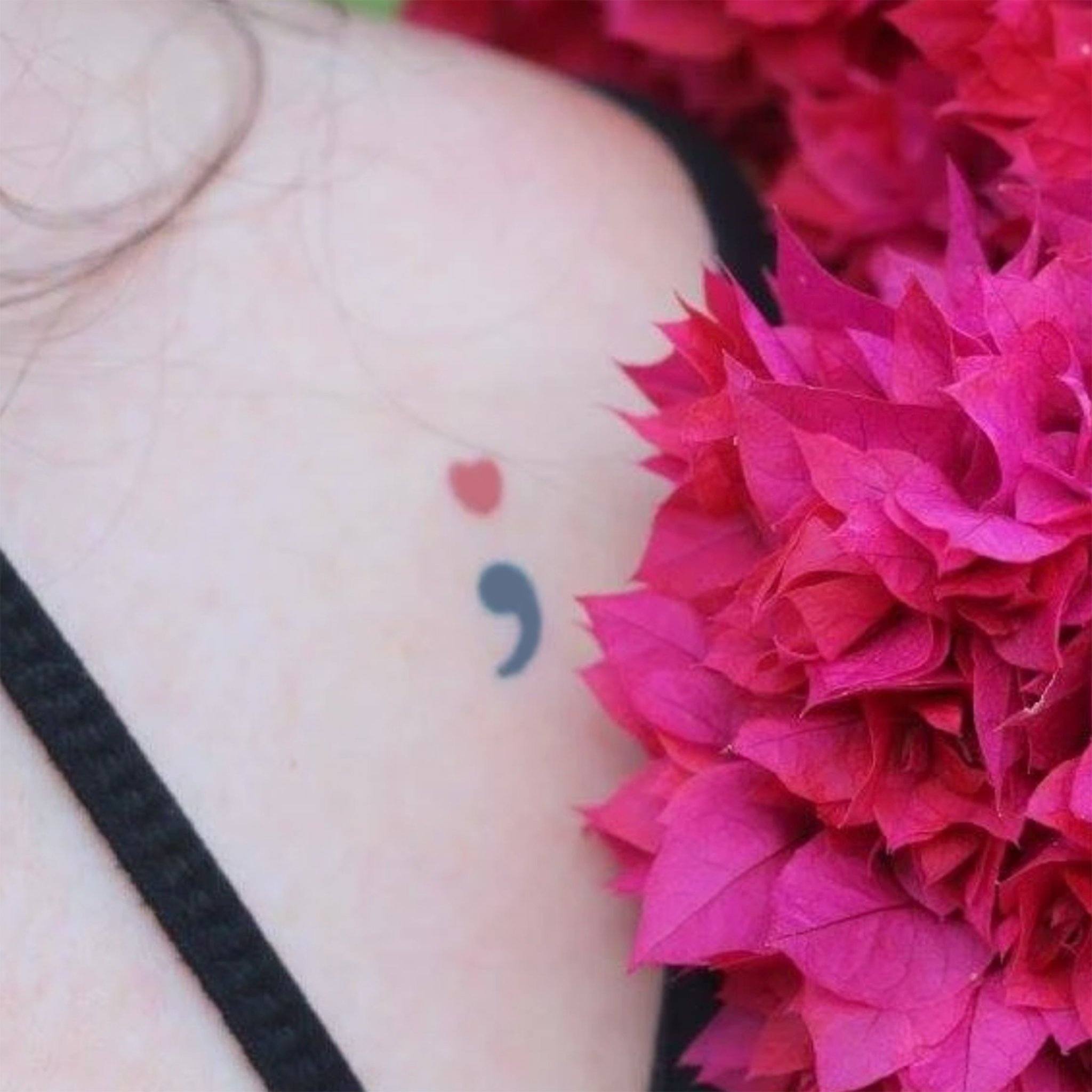Semicolon Manifestation Tattoo the story isnt over  Conscious Ink