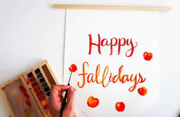 Fall Watercolor Banner DIY | Handmade Modern 