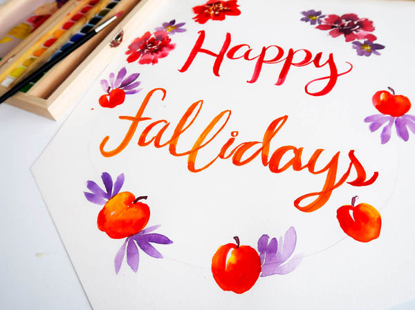 Fall Watercolor Banner DIY | Handmade Modern 