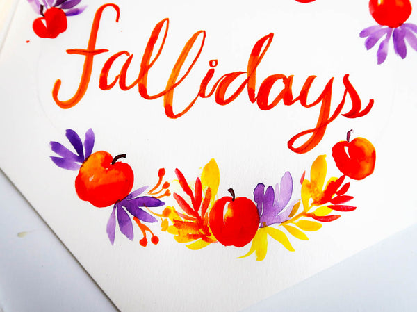 Fall Watercolor Banner DIY | Handmade Modern 