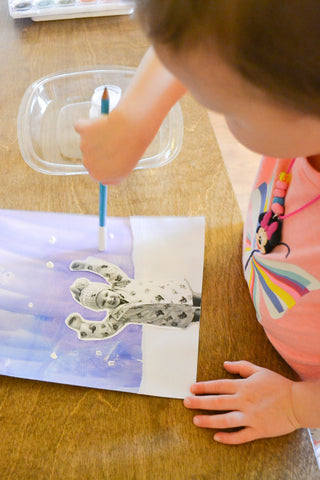 Kids Making Watercolor Background