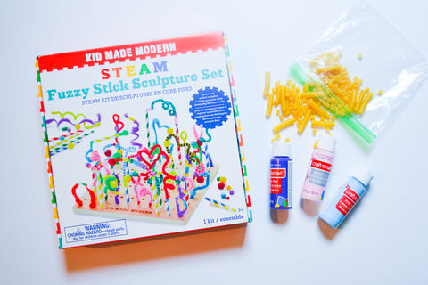 Kid Made Modern STEAM Fuzzy Stick Sculpture Set 