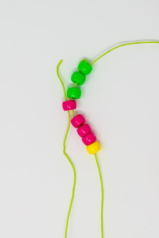 DIY Braiding With Neon Beads