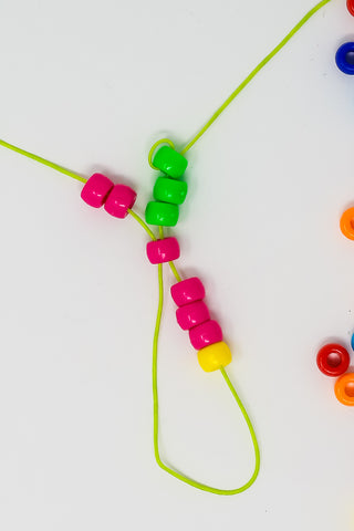DIY Kids Bracelet With Neon Beads