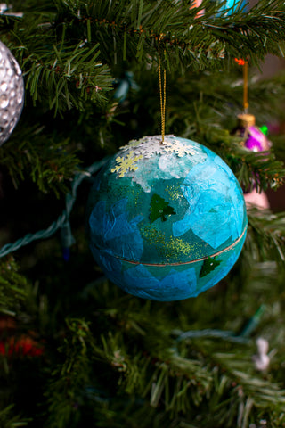 DIY Paper Mache Planet Ornaments