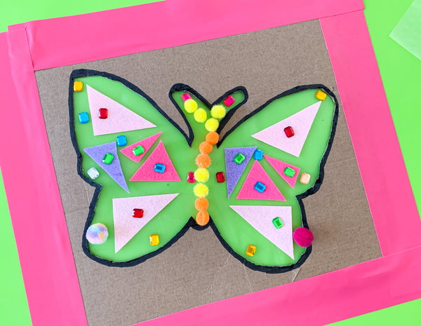 Rainbow Butterfly Collage Craft