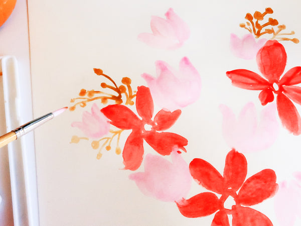 DIY Watercolor Bouquet Painting with 3D Hearts| Kid Made Modern