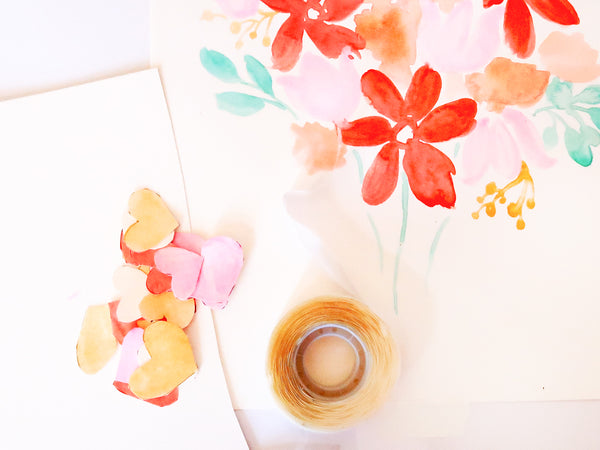 DIY Watercolor Bouquet Painting with 3D Hearts| Kid Southgeorgiaveincenters