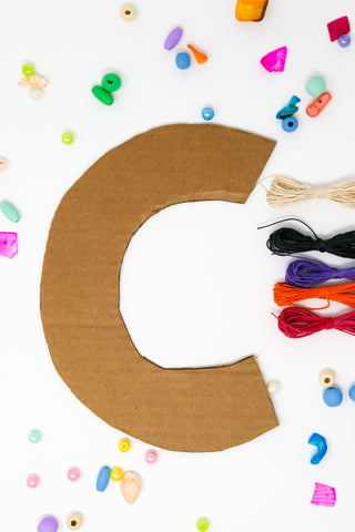 DIY Beaded Cardboard Letters – Kid Made Modern