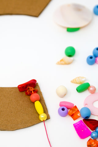 Beaded Cardboard Letter Step 2b