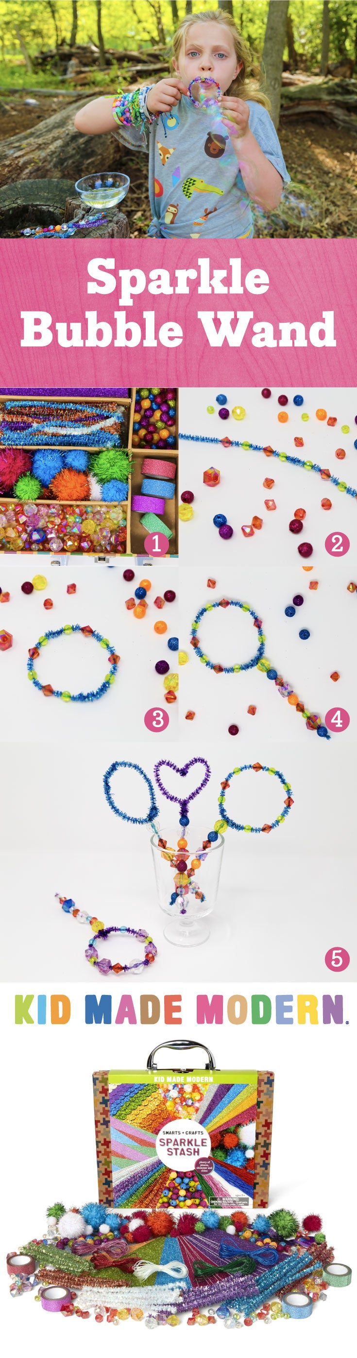 Kid Made Modern DIY Bubble Wand Kit