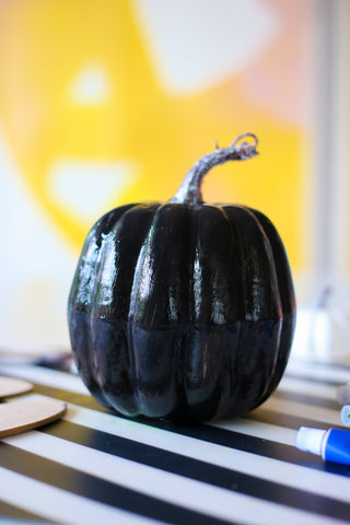 Black Painted Pumpkin