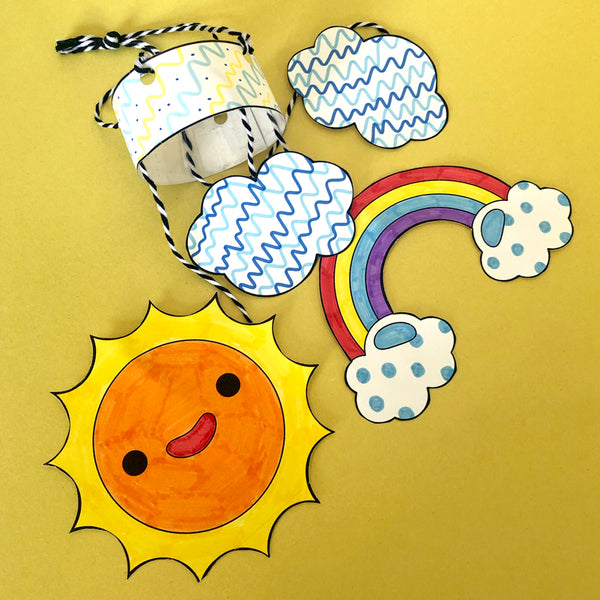 Rainbow sunshine printable mobile